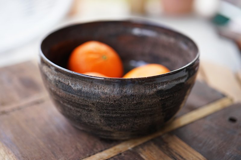 Keramik Bowl Schale handgetöpfer– braun schimmernd